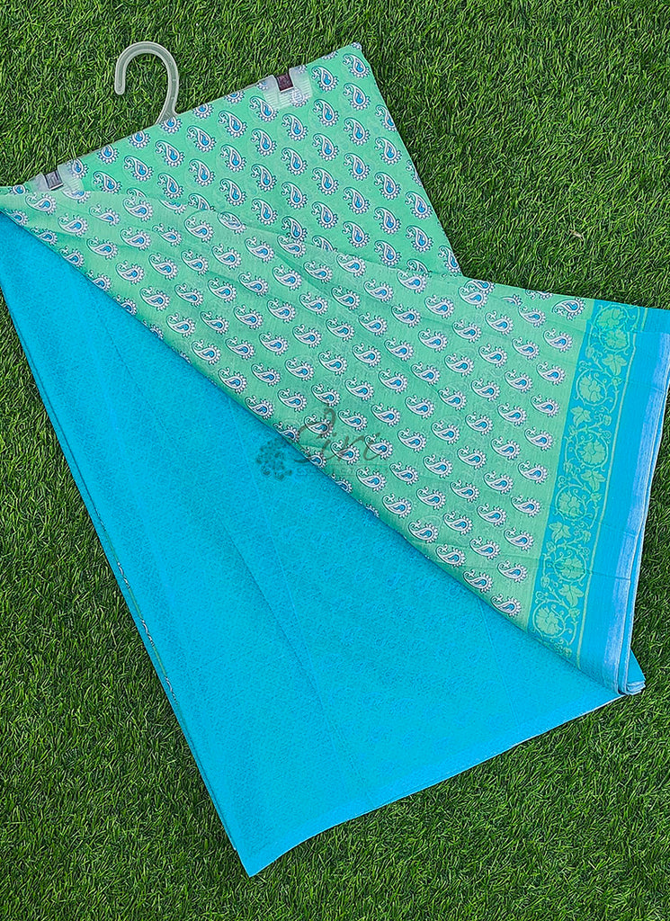 Beautiful Printed Garden Americano Chiffon Saree