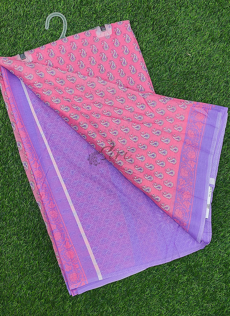 Beautiful Printed Garden Americano Chiffon Saree