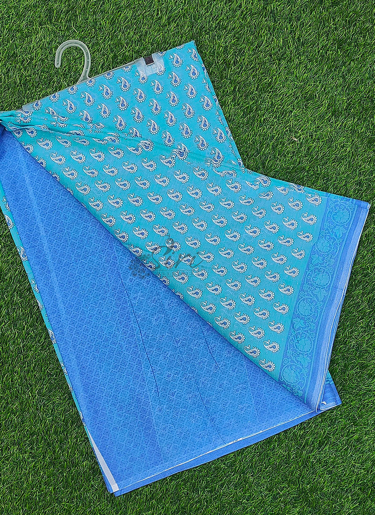 Beautiful Printed Garden Americano Chiffon Saree