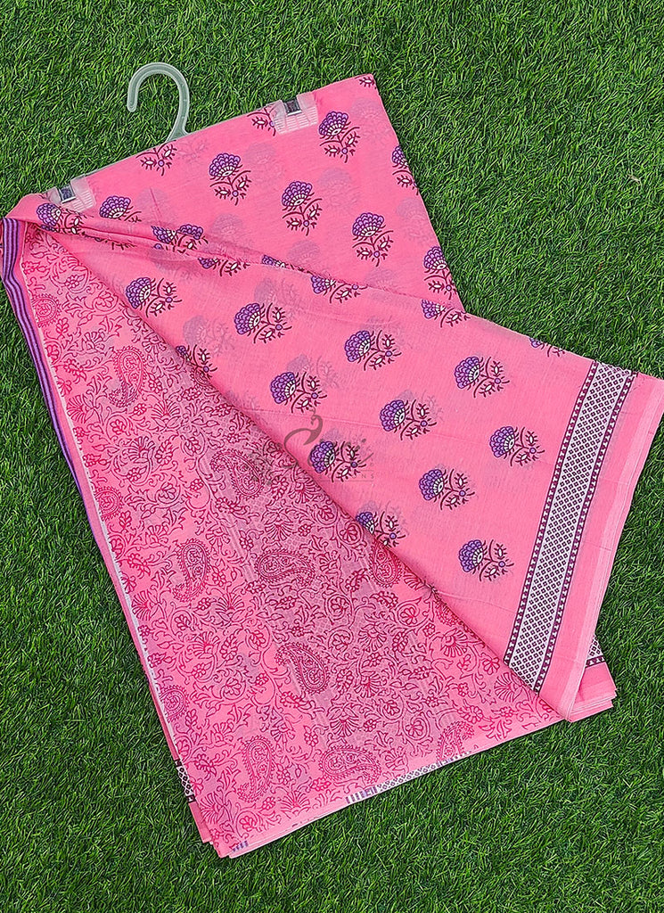 Beautiful Printed Garden Americano Chiffon Saree