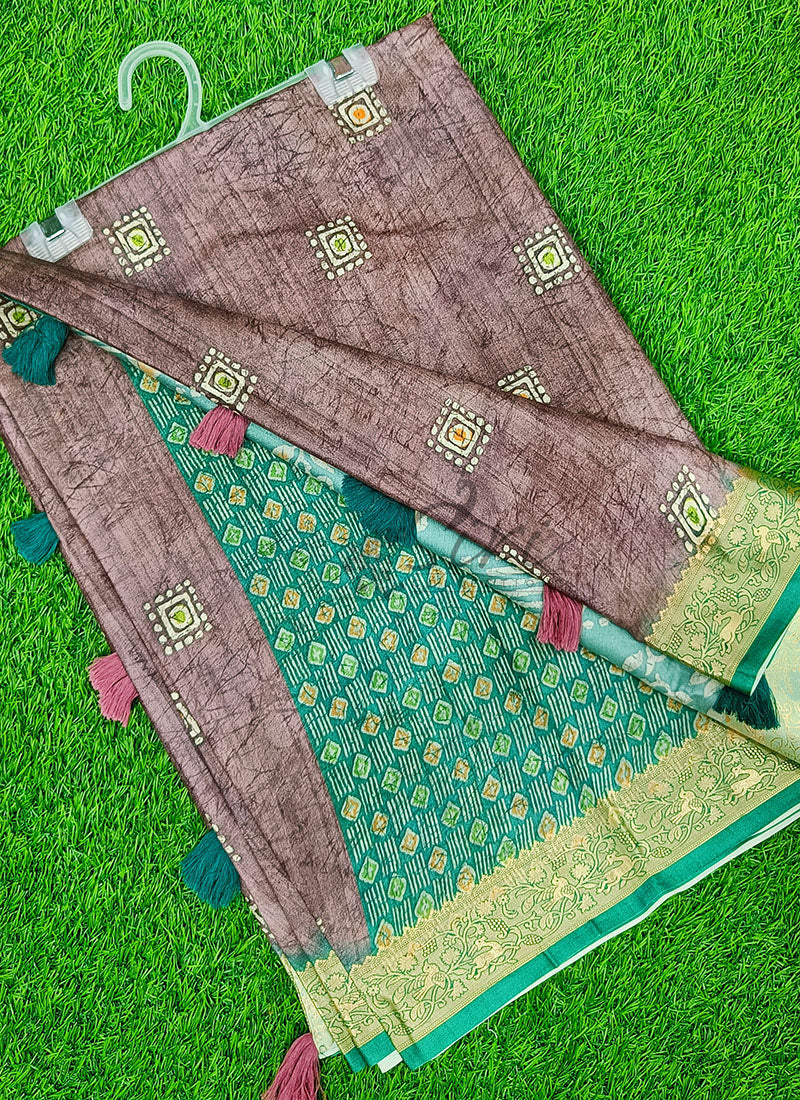 Beautiful Digital Print Viscose Crepe Saree