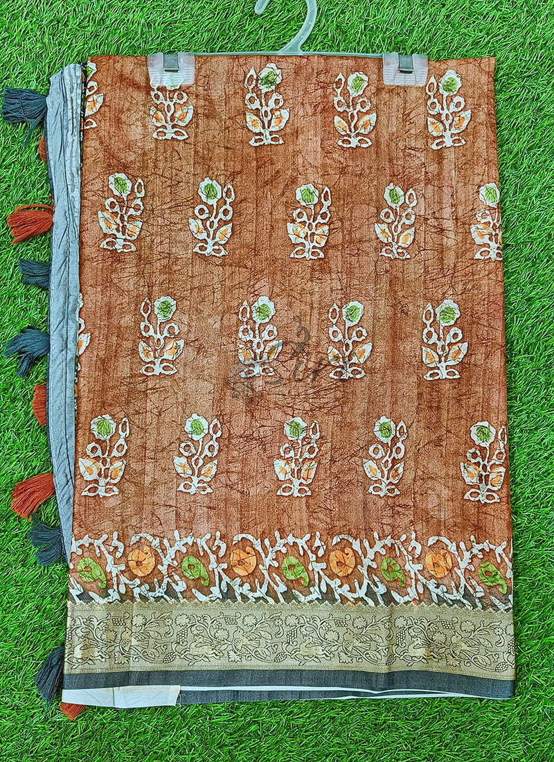 Beautiful Digital Print Viscose Crepe Saree