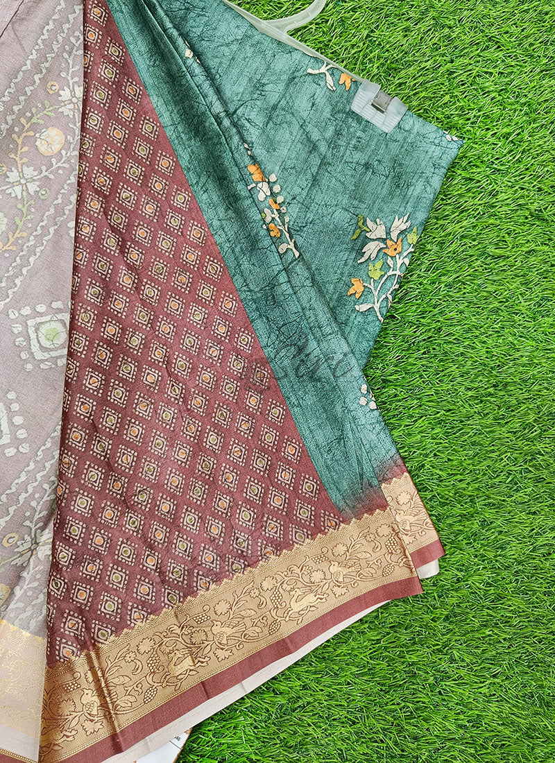 Beautiful Digital Print Viscose Crepe Saree