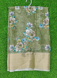 Lovely Crepe Organza Saree in Digital Print