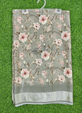 Lovely Digital Print Moss Georgette Saree