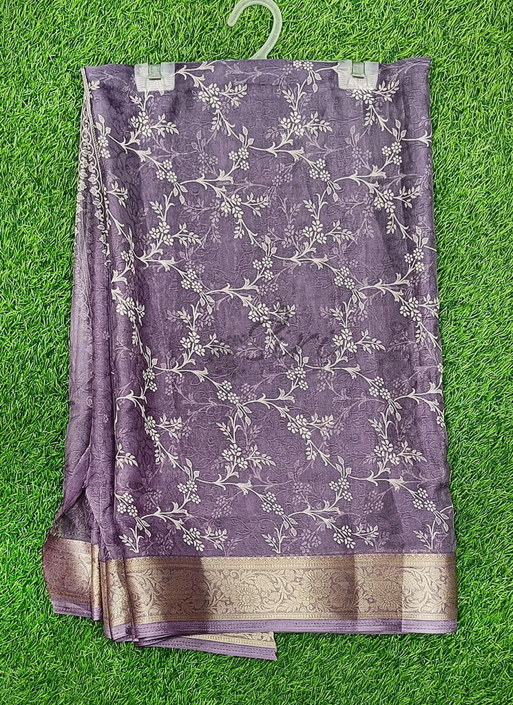 Lovely Printed Georgette Saree in Self Design