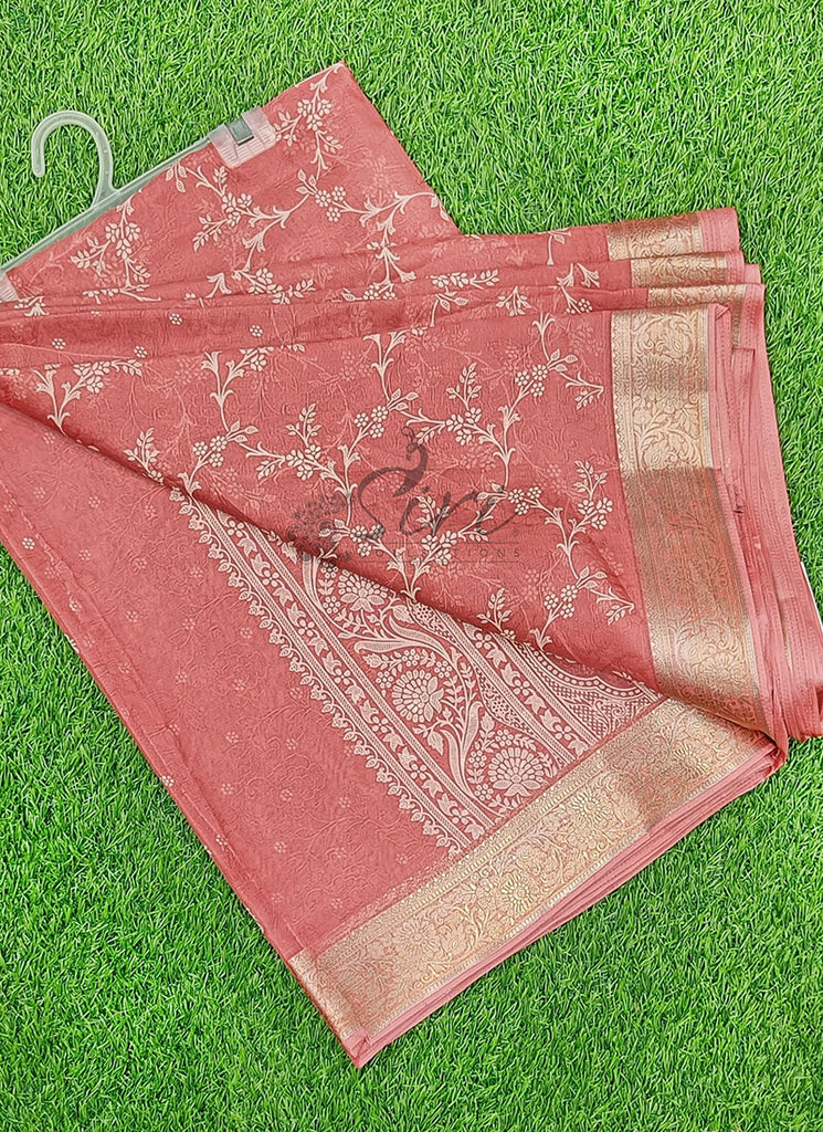 Lovely Printed Georgette Saree in Self Design