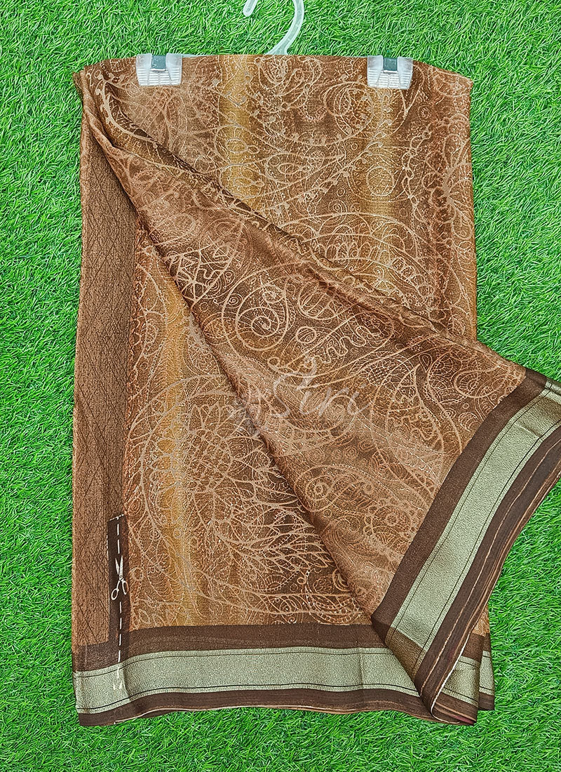 Lovely Soft Moss Georgette Saree