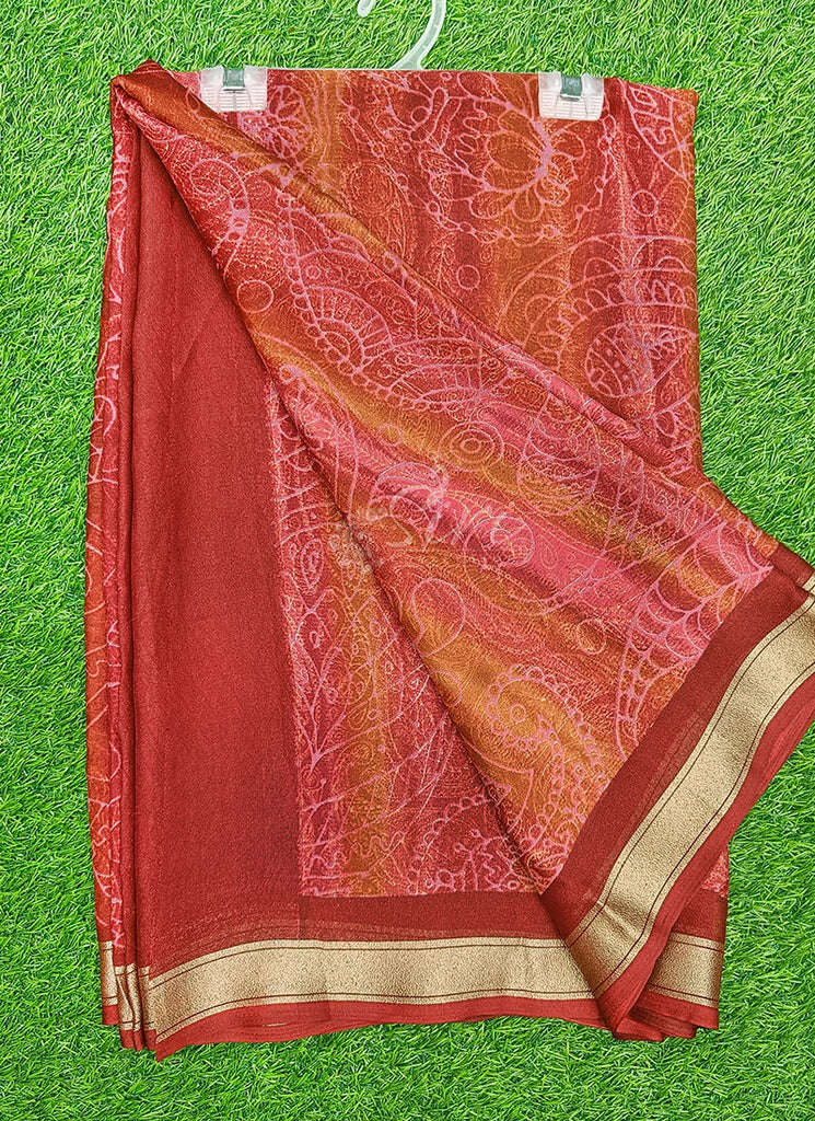 Lovely Soft Moss Georgette Saree