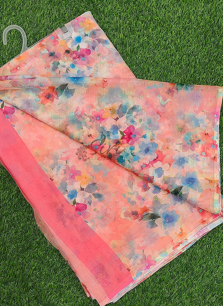 Latest Digital Print Nara Chiffon Saree with Blouse