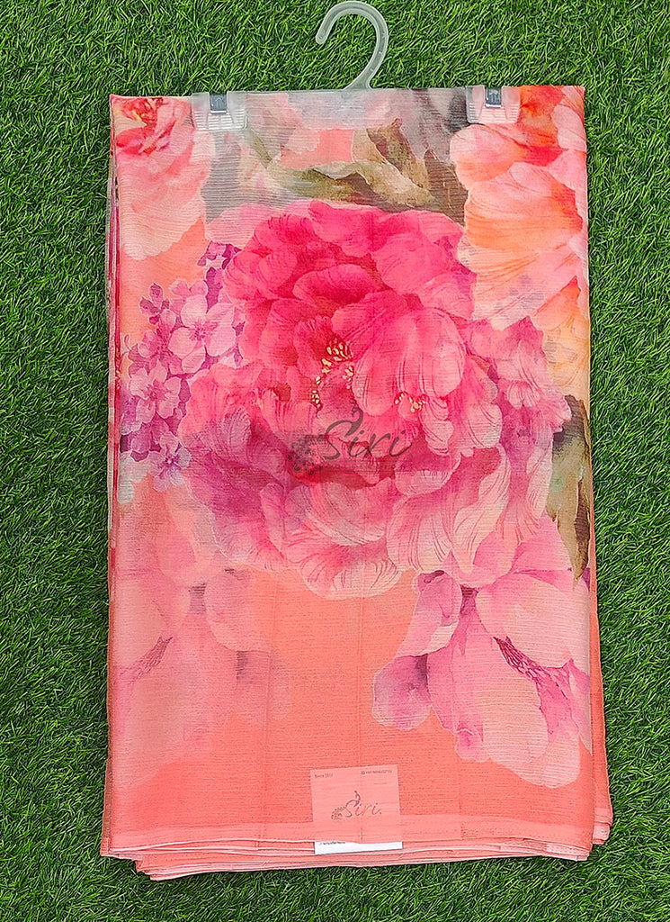 Latest Digital Print Nara Chiffon Saree with Blouse
