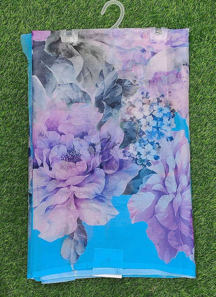 Latest Digital Print Nara Chiffon Saree with Blouse