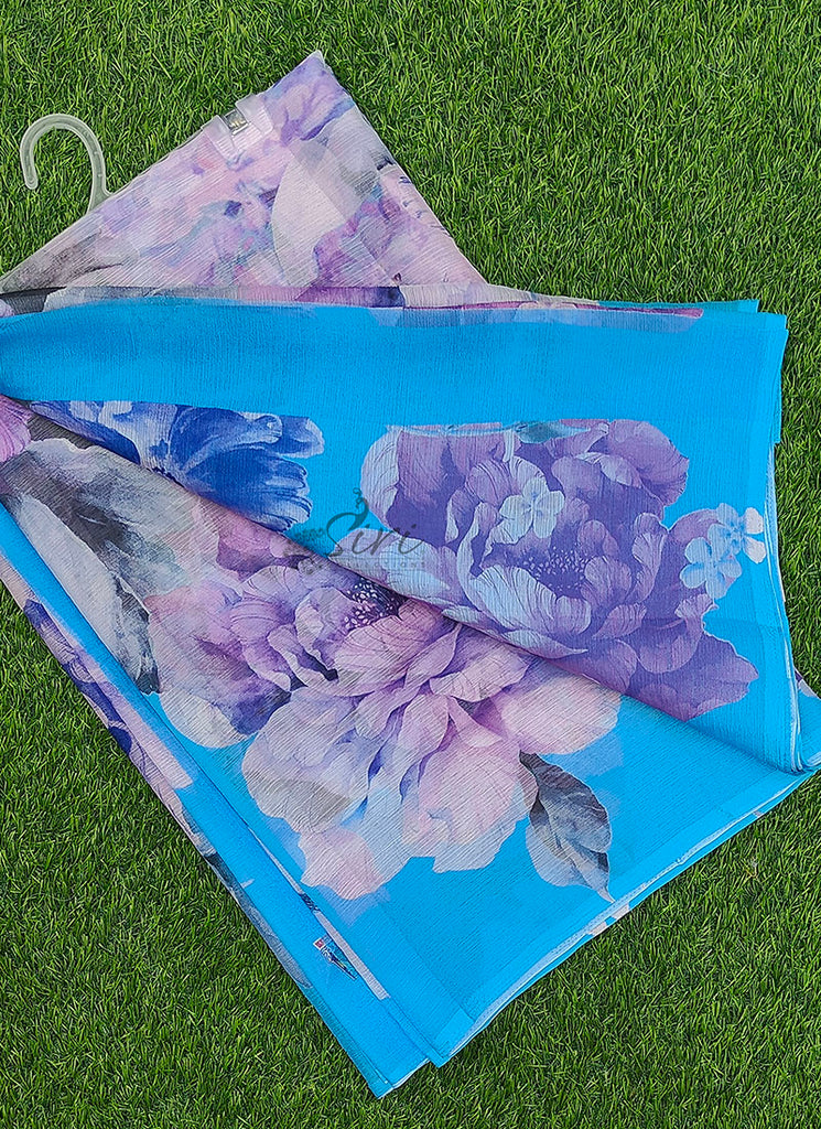Latest Digital Print Nara Chiffon Saree with Blouse