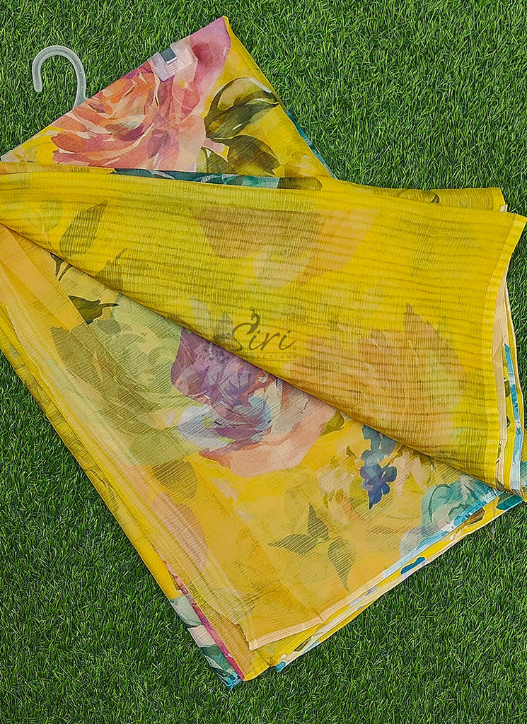 Latest Digital Print Nara Chiffon Saree with Blouse