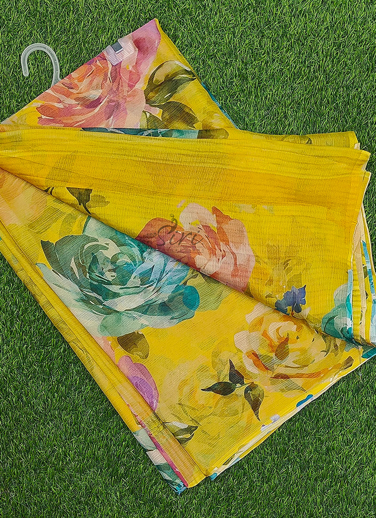 Latest Digital Print Nara Chiffon Saree with Blouse