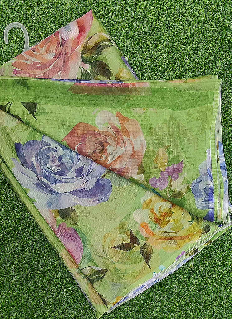 Latest Digital Print Nara Chiffon Saree with Blouse