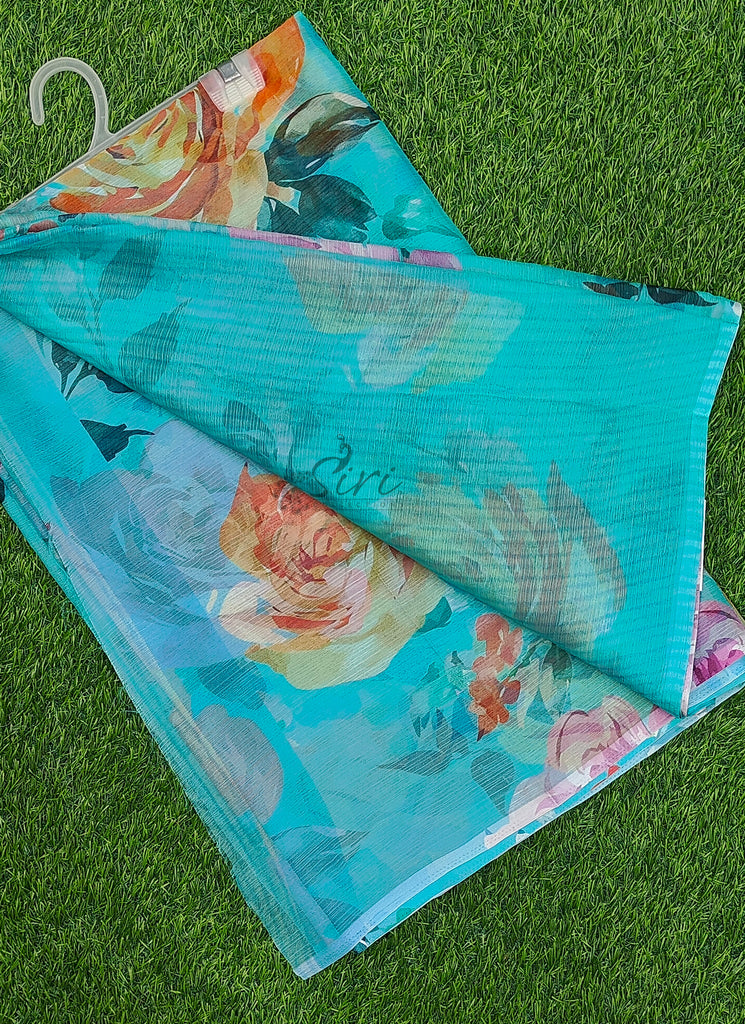 Latest Digital Print Nara Chiffon Saree with Blouse