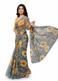 Latest Digital Print Nara Chiffon Saree with Blouse