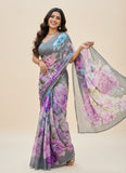 Latest Digital Print Nara Chiffon Saree with Blouse