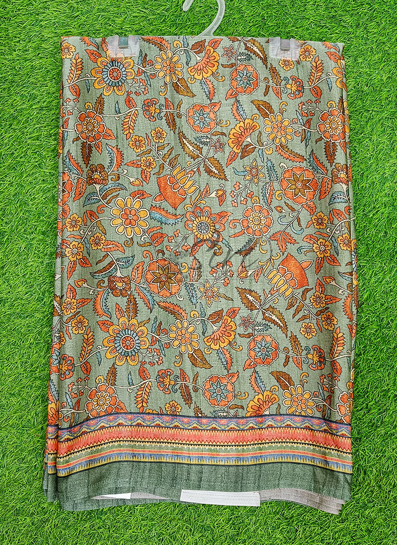 Latest Beautiful Digital Print Satin Crepe Saree