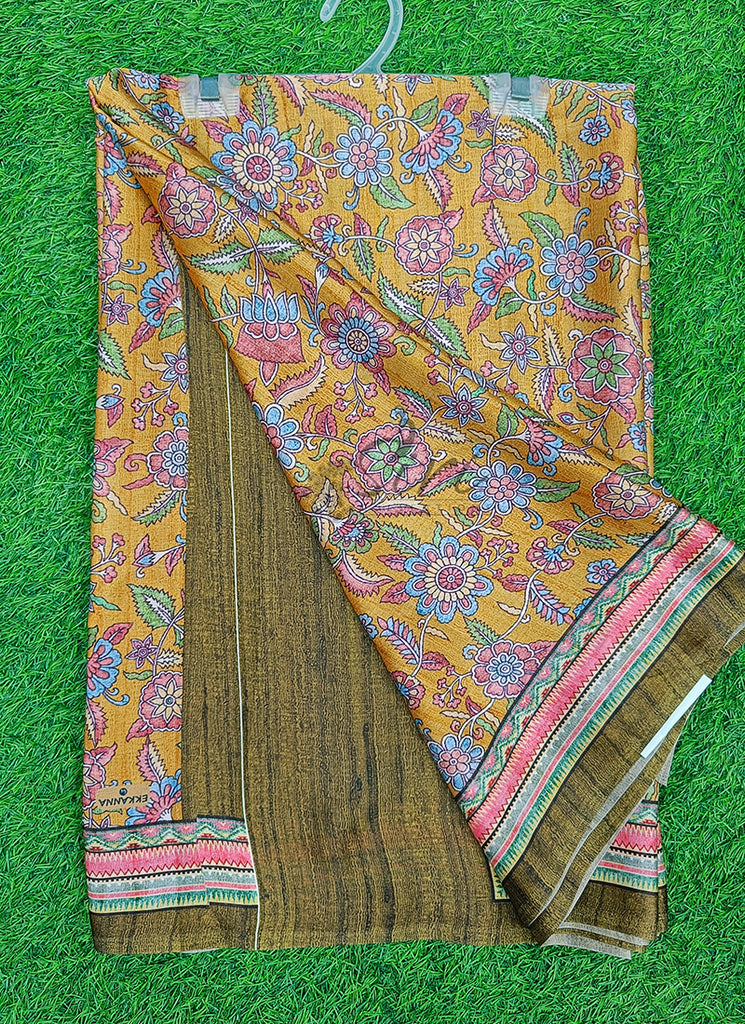 Latest Beautiful Digital Print Satin Crepe Saree