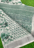 Lovely Digital Print Linen Saree