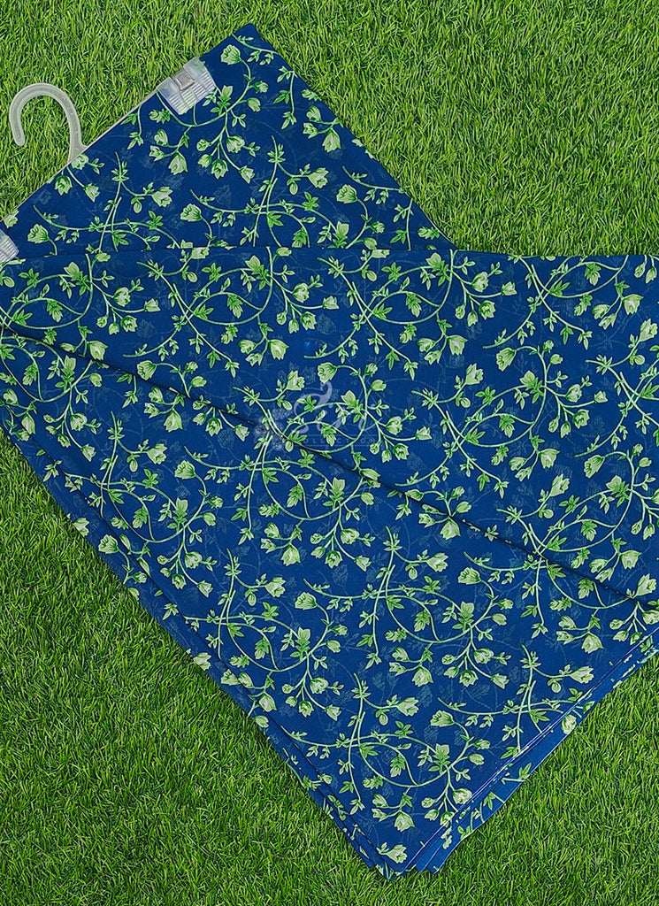 Authentic Garden Vareli Printed Georgette Saree