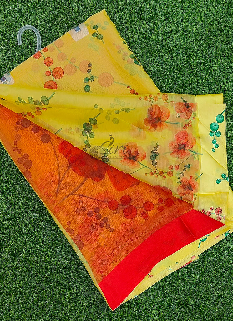 Exclusive Garden Fiona Border Nara Chiffon Saree