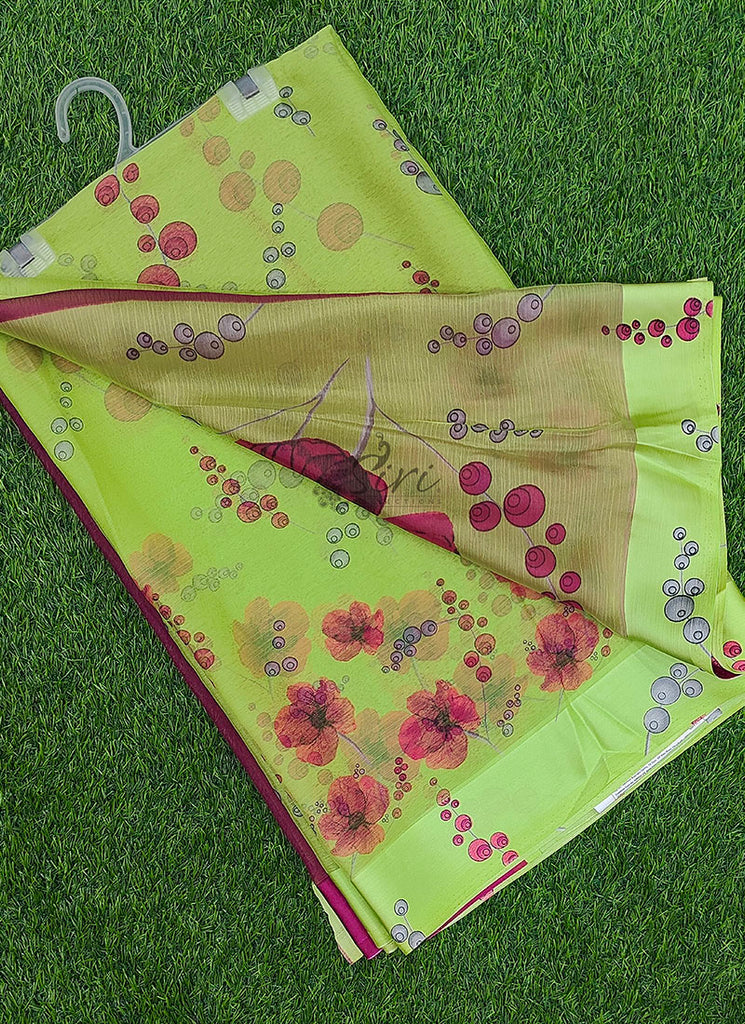 Exclusive Garden Fiona Border Nara Chiffon Saree