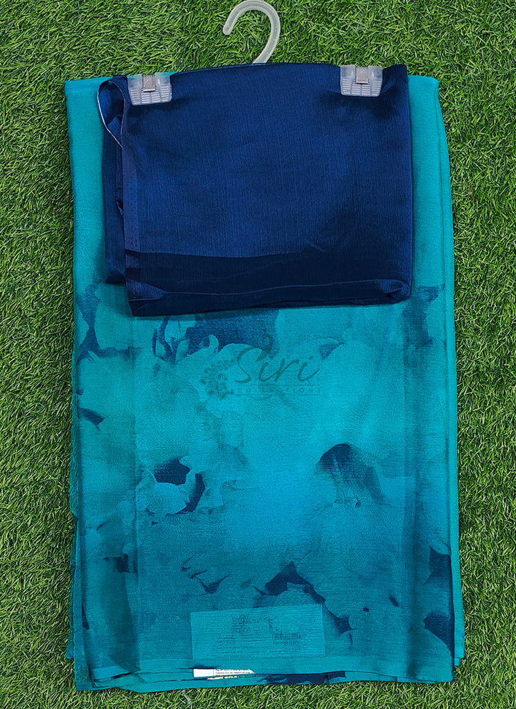 Beautiful Garden Vareli Nova Nara Chiffon Saree with Blouse