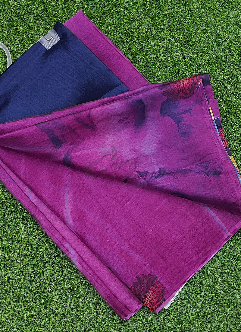 Beautiful Garden Vareli Nova Nara Chiffon Saree with Blouse