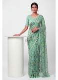 Latest Garden Vareli Printed Nara Chiffon Saree