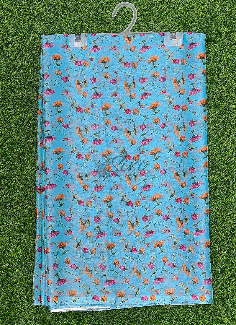 Latest Garden Vareli Printed Nara Chiffon Saree