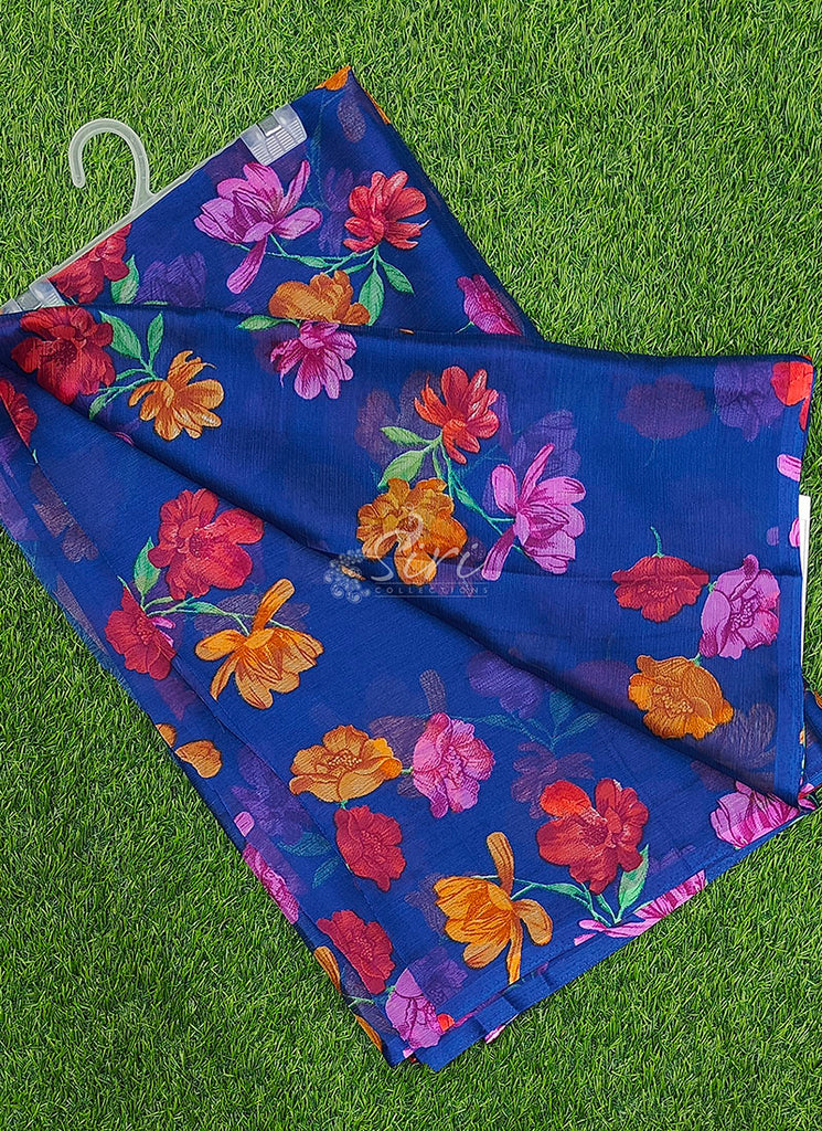 Latest Garden Vareli Printed Nara Chiffon Saree