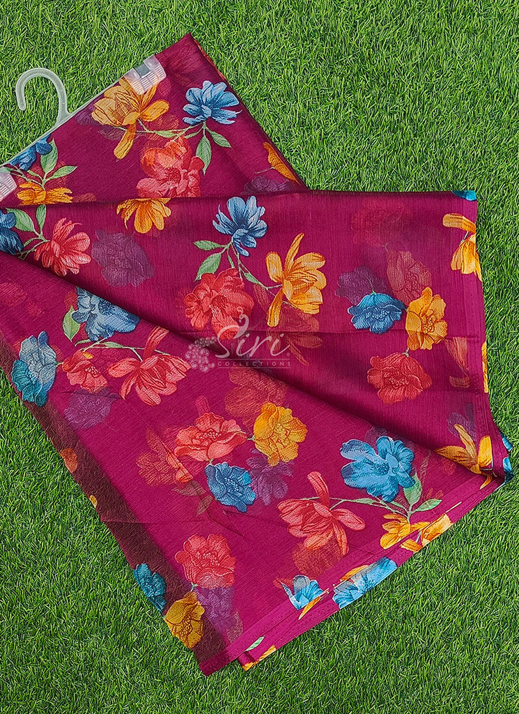 Latest Garden Vareli Printed Nara Chiffon Saree