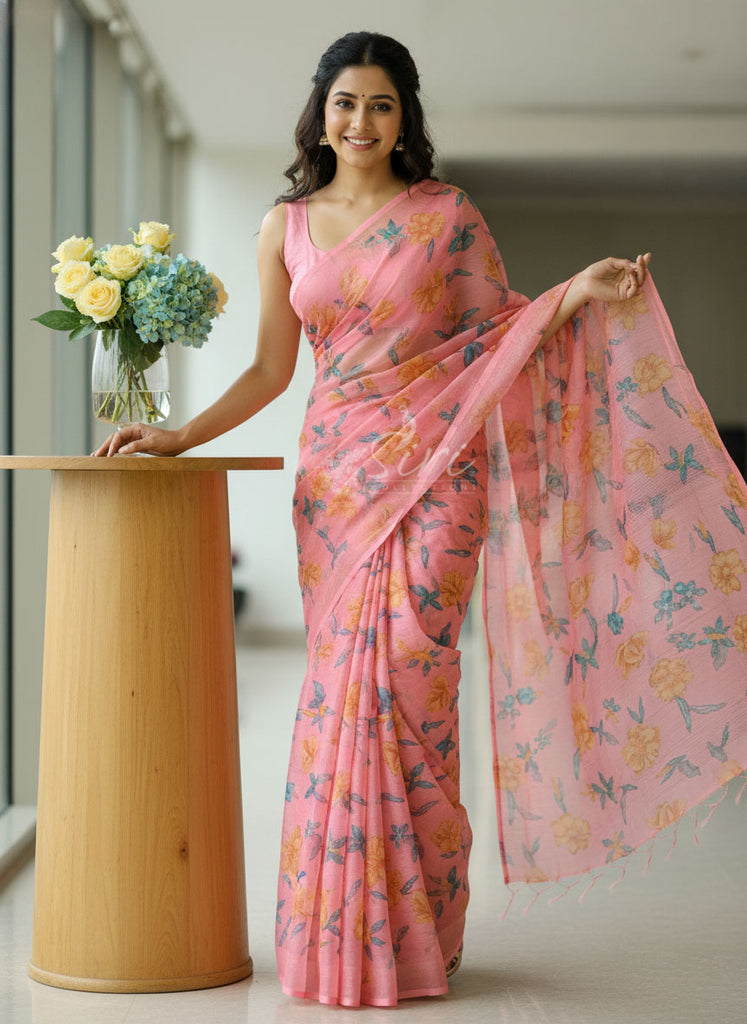 Garden Vareli Printed Nara Chiffon Saree