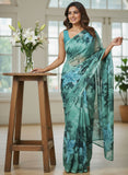 Garden Vareli Printed Nara Chiffon Saree