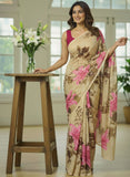 Garden Vareli Printed Nara Chiffon Saree