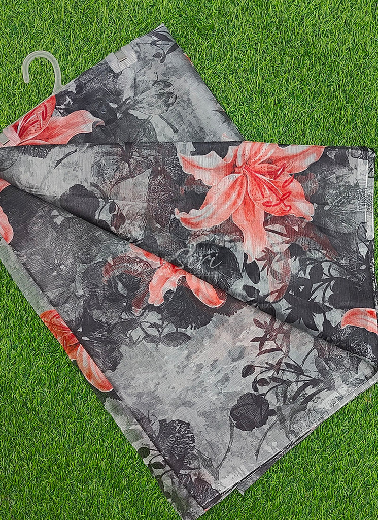 Garden Vareli Printed Nara Chiffon Saree