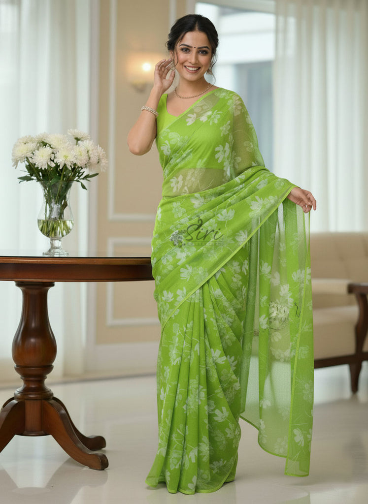 Garden Vareli Printed Nara Chiffon Saree
