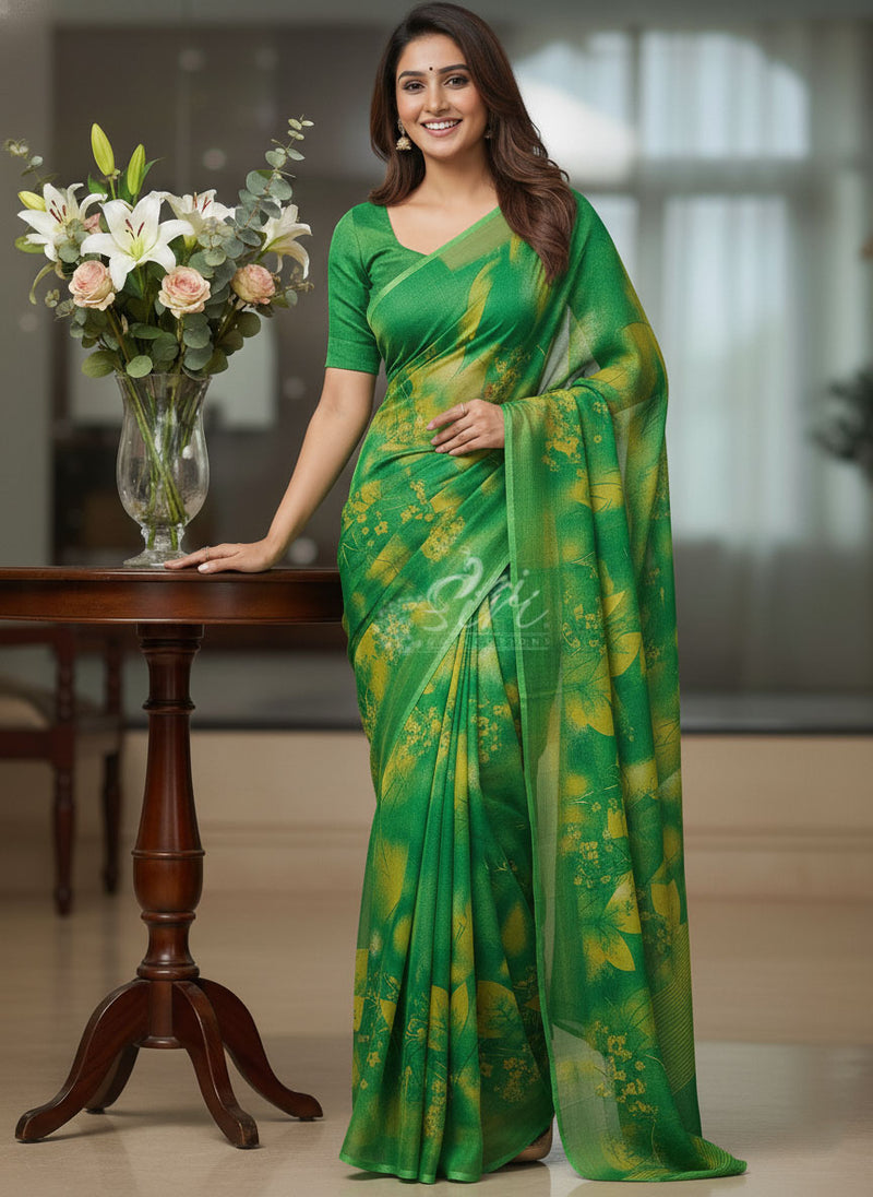 Garden Vareli Printed Nara Chiffon Saree