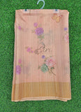Lovely Digital Print Fancy Jute Gicha Silk Saree
