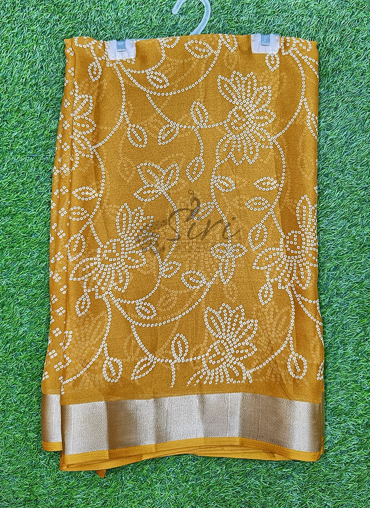 Lovely Printed Moss Georgette Saree