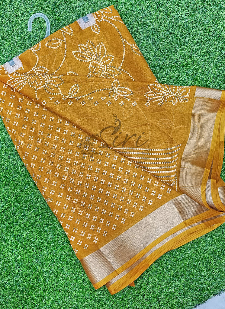 Lovely Printed Moss Georgette Saree