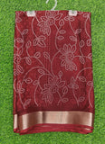 Lovely Printed Moss Georgette Saree