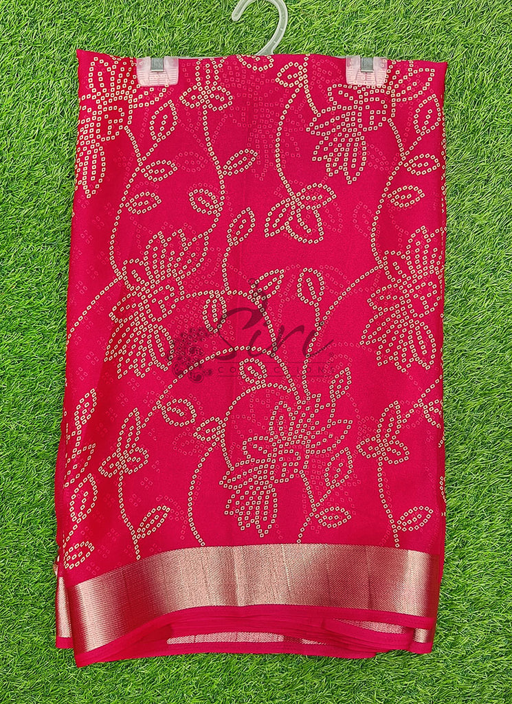 Lovely Printed Moss Georgette Saree
