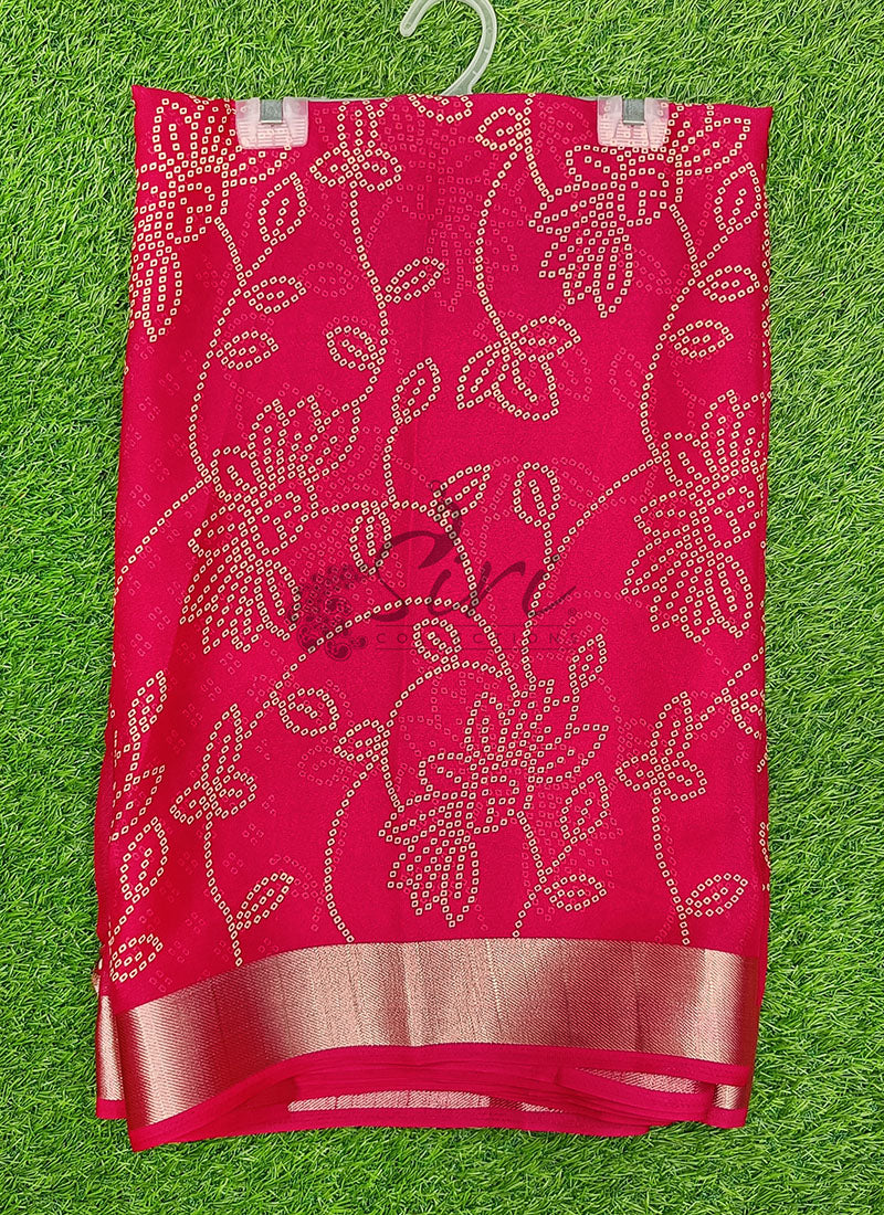 Lovely Printed Moss Georgette Saree