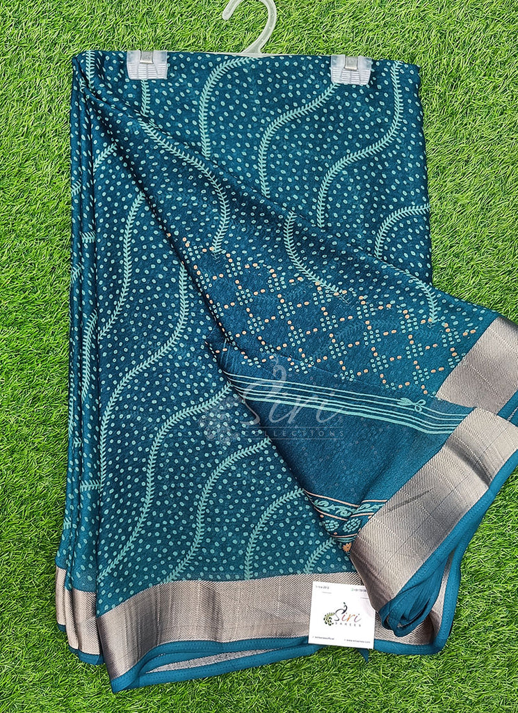 Lovely Printed Moss Georgette Saree