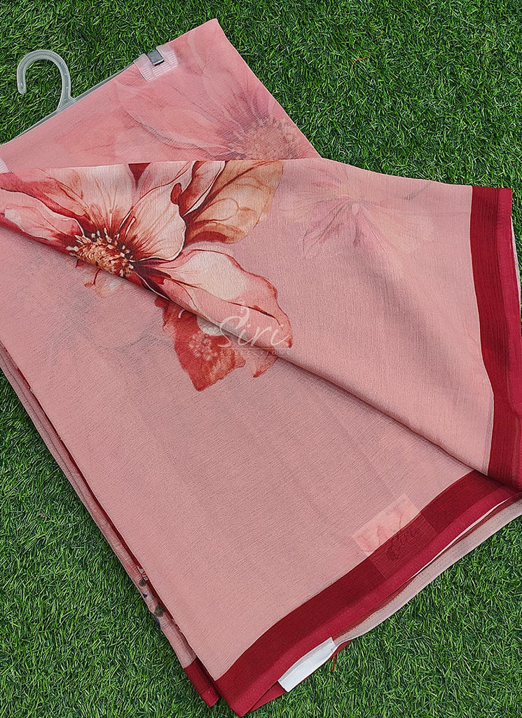 Digital Print Soft Siri Chiffon Saree with Blouse