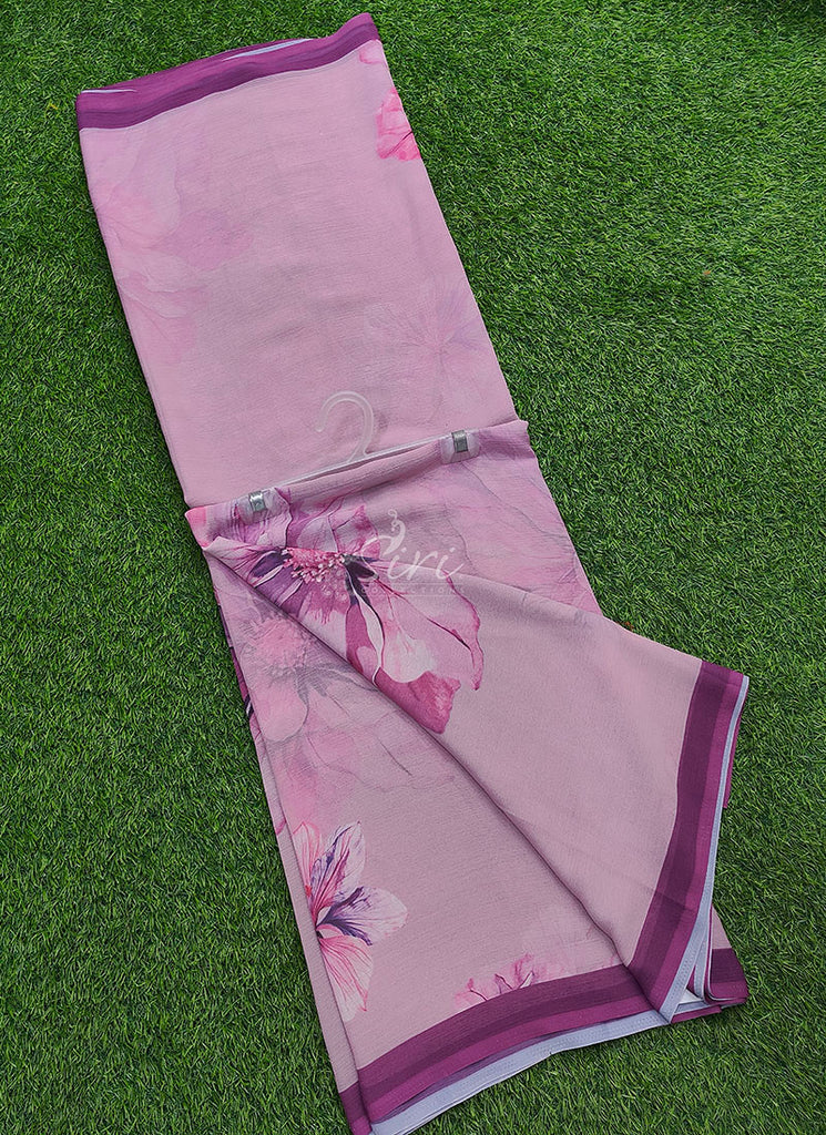 Digital Print Soft Siri Chiffon Saree with Blouse